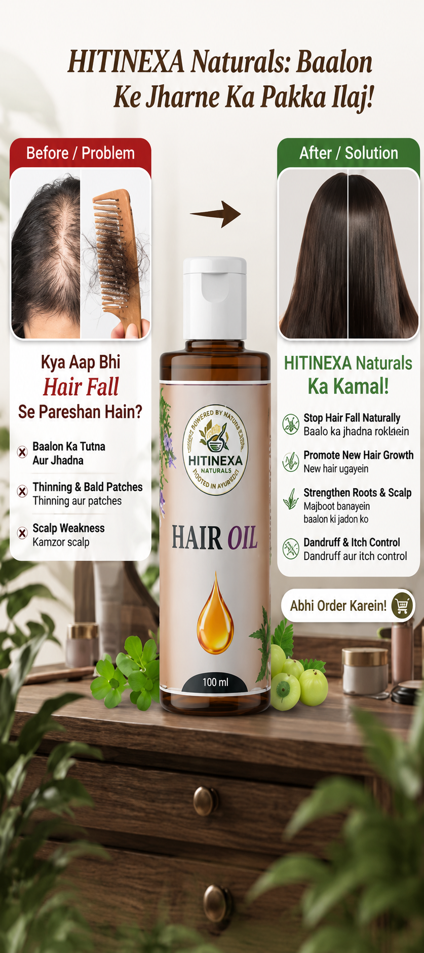 Hitinexa Hair Oil Result